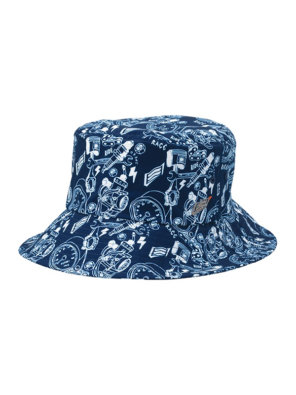 HYOD MOTO CAP BUCKET(NAVY/WHITE GRAPHIC-FREE)