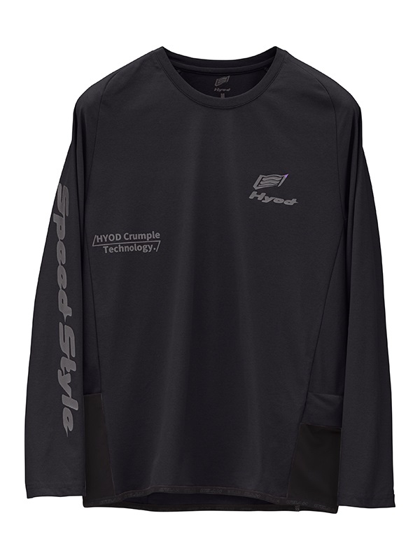 EVOKE LONG SLEEVE SHIRTS(BLACK-S)