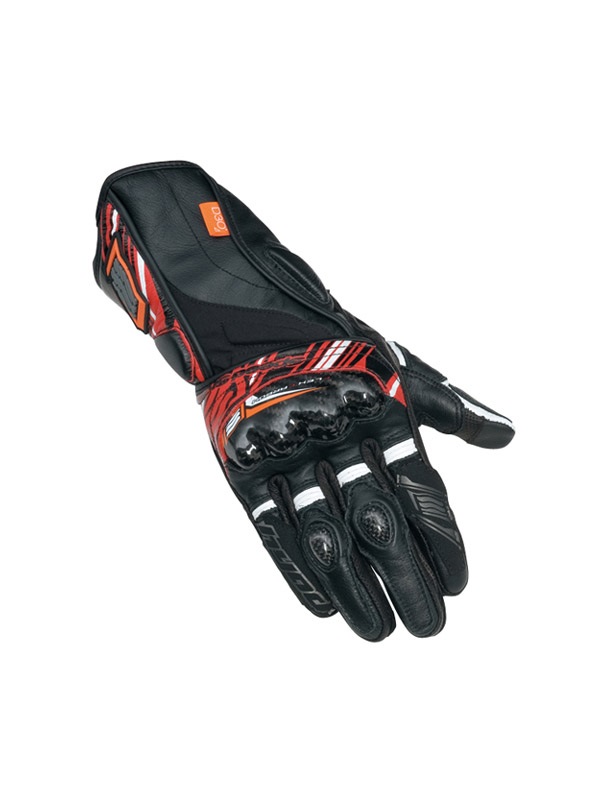 ST-X CORE D3O® LEATHER GLOVES（LONG）(BLACK/RED-M)