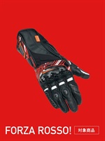 ST-X CORE D3O® LEATHER GLOVES（LONG）(BLACK/RED-M)