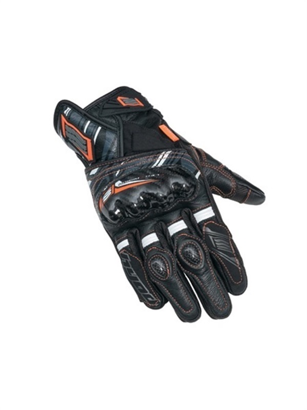 ST-X CORE D3O® LEATHER GLOVES(BLACK/ORANGE STITCH-M)