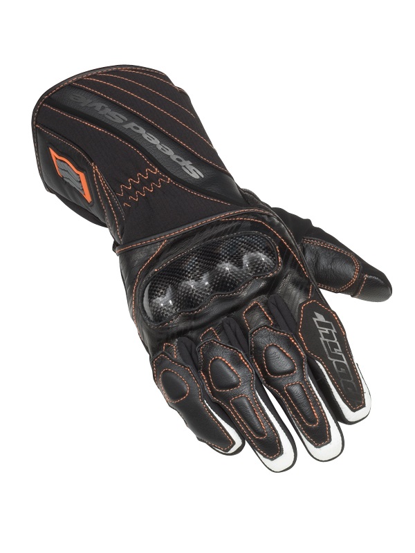 ST-X CORE WINTER GLOVES(LONG)(BLACK/WHITE ORANGE STITCH-M)