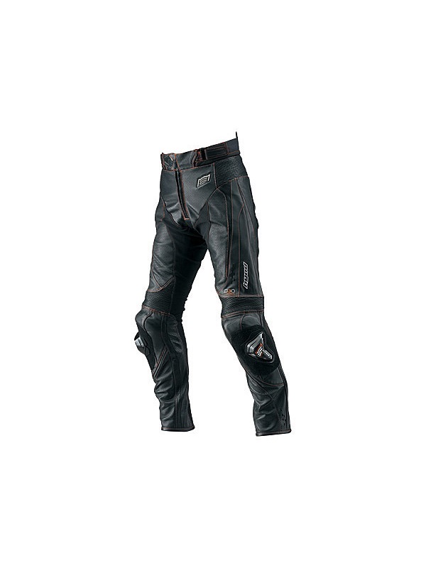 ST-X D3O® MESH LEATHER PANTS（BOOTS-OUT）(BLACK/ORANGE STITCH-M)