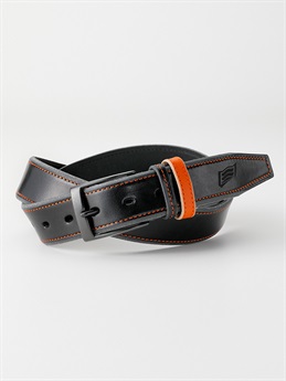 HYOD DOUBLE LOOP BELT(BLACK/BLACK/ORANGE-FREE)