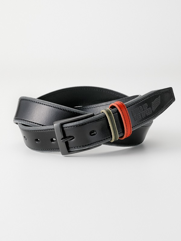 HYOD DOUBLE LOOP BELT(BLACK/GREEN/RED-FREE)