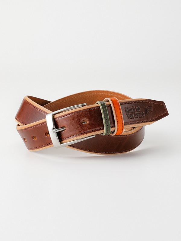 HYOD DOUBLE LOOP BELT(BROWN/GREEN/ORANGE-FREE)