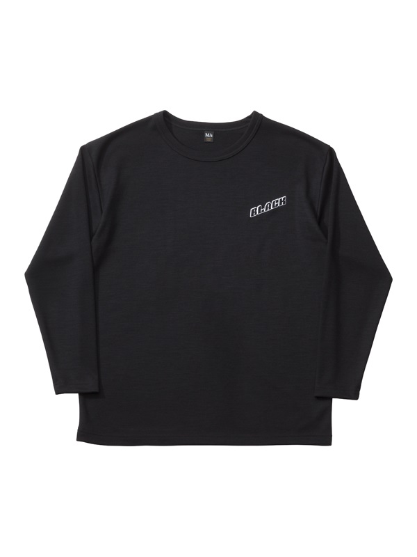 TECHWOOL LONG SLEEVE･DIAGONAL BLACK