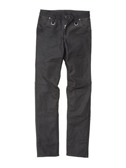 SMART LEATHER D3O® TAPERED PANTS (Women's)(BLACK-Women's 27)