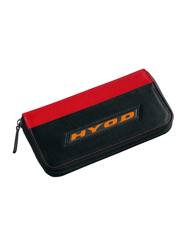 HYOD× GAHO LEATHER ZIP WALLET TYPE-C Limited(BLACK/ITALIAN RED-FREE)
