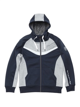 WIND BLOCK HEAT FULL ZIP PARKA(ASH/NAVY-S)