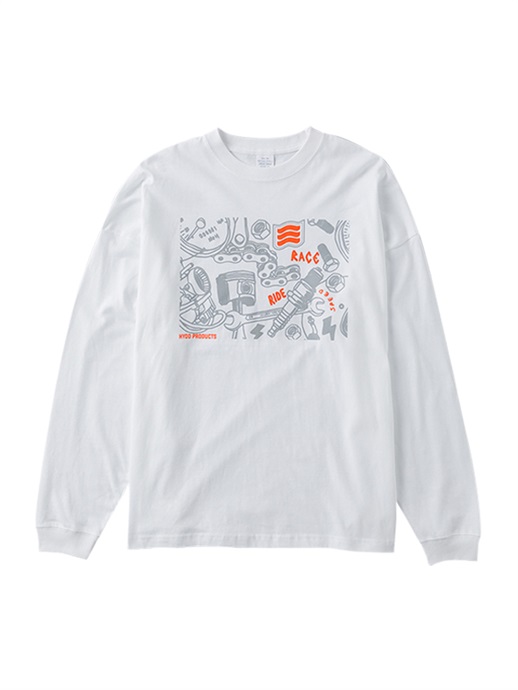 HYOD BIG SILHOUETTE L/S T-SHIRTS ILLUSTRATION
