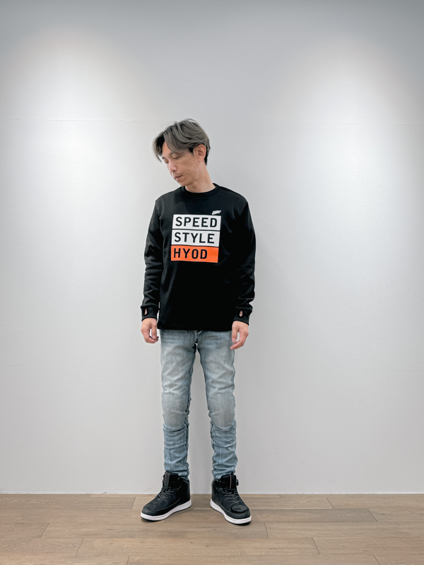 Mサイズ着用イメージ（身長170cm・体重54kg）
