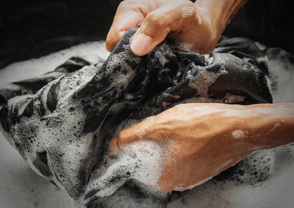 洗えるレザーだから、気軽に使える。